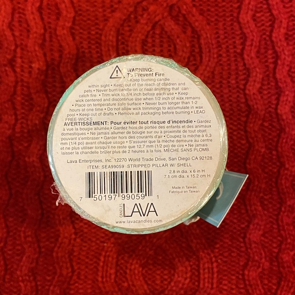 ❌ Sold ❌ Lava Candles Sea Breeze Pillar Candle - Picture 4 of 4